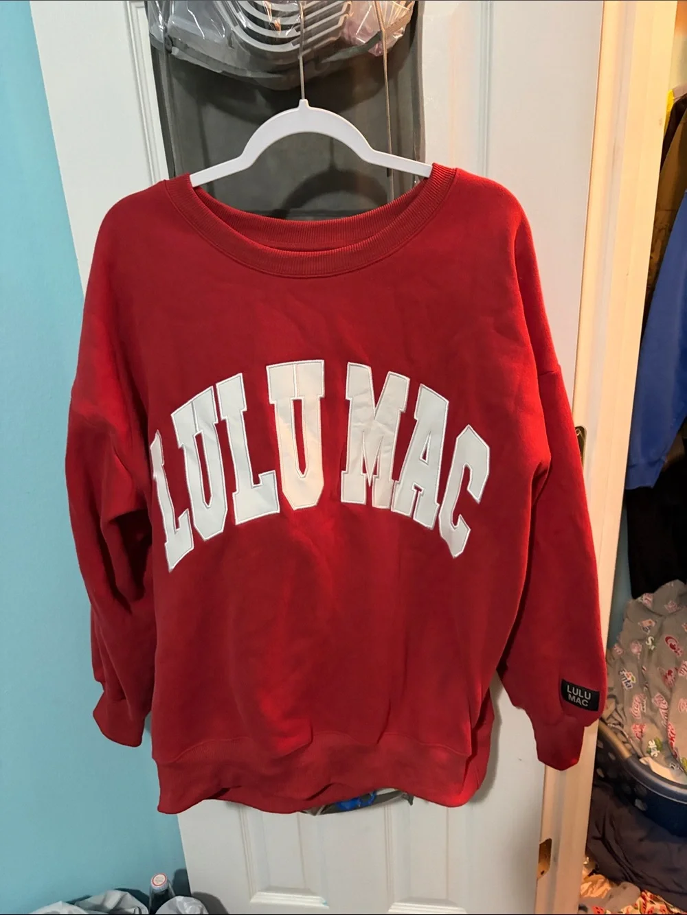 LULU MAC Red Crewneck Sweatshirt